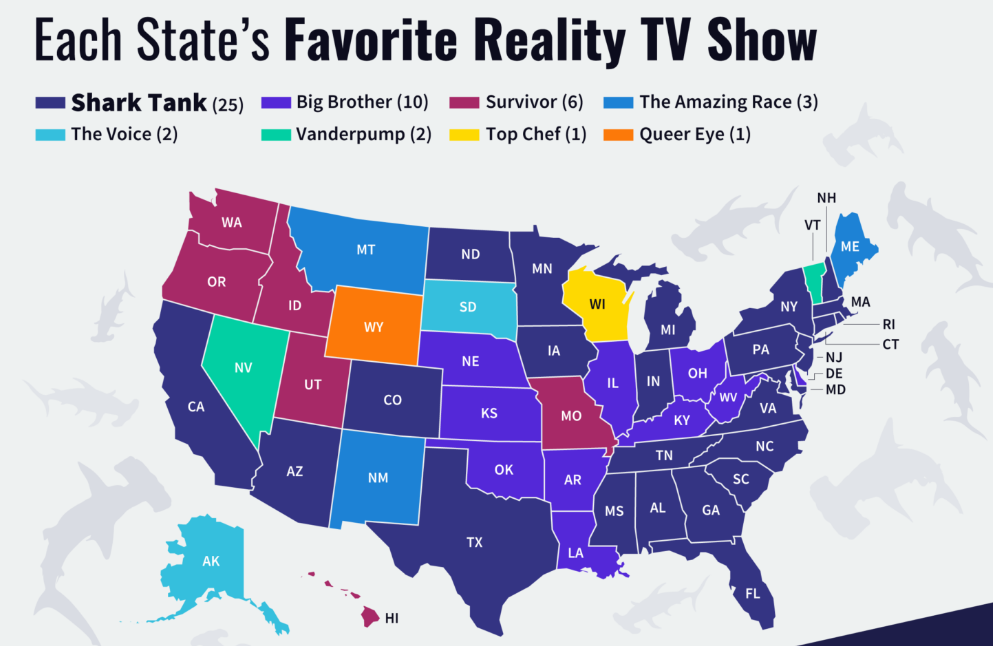 Each-state-favorite-reality-tv-show