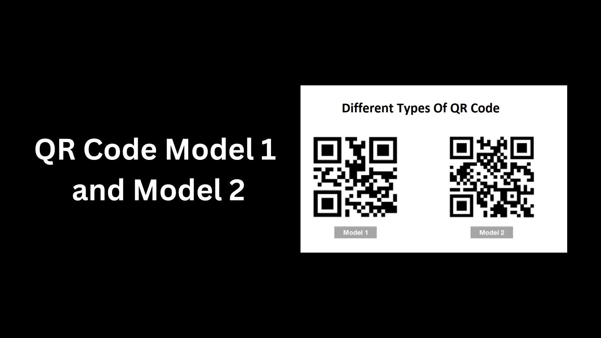 QR Code Model 1 and Model 2