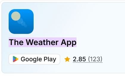 The Weather App Overview